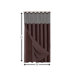 Brown Modern Grid Shower Curtain and Liner Set  Warm Home View