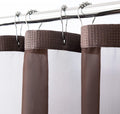 Brown Modern Grid Shower Curtain and Liner Set  Warm Home View