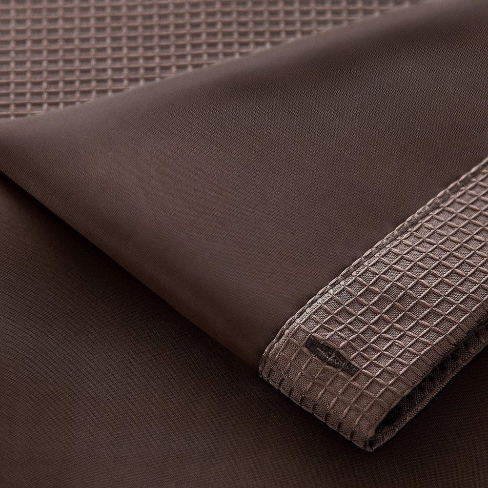Brown Modern Grid Shower Curtain and Liner Set  Warm Home View