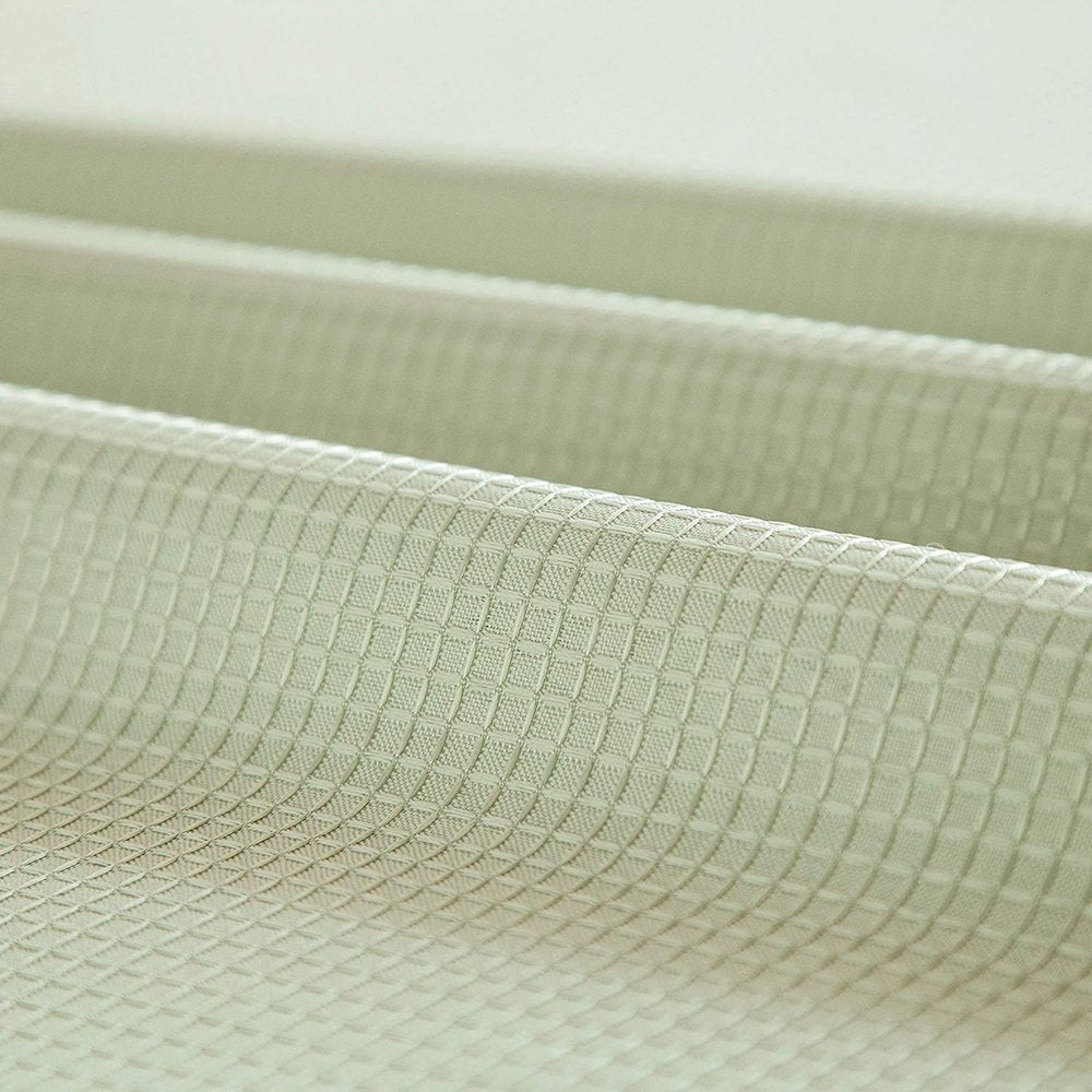 Sage Green Modern Grid Shower Curtain and Liner Set  Warm Home View