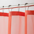 Coral Sheer and Grid Shower Curtain and Liner Set  Warm Home View
