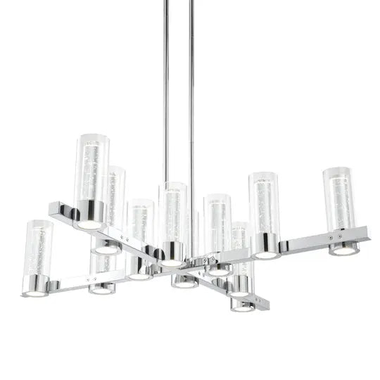 Victory 12 Light Chandelier //  Chrome  Warm Home View