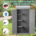 Wooden Outdoor Garden Storage Shed - Cedar Wood, 1-Piece  Warm Home View