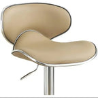 Adjustable Brown Faux Leather Bar Stools 2-Piece  Warm Home View