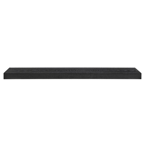 43" Black Wooden Floating Shelf  Warm Home View