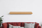 43" Natural Light Brown Wooden Floating Shelf  Warm Home View