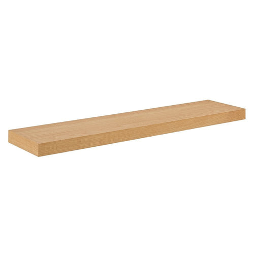 43" Natural Light Brown Wooden Floating Shelf  Warm Home View