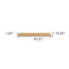 43" Natural Light Brown Wooden Floating Shelf  Warm Home View