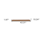 43" Brown Wooden Wall Mounted Floating Shelf  Warm Home View