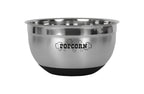 Sleek Stainless Steel Popcorn Serving Bowl  Warm Home View