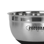 Sleek Stainless Steel Popcorn Serving Bowl  Warm Home View