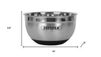 Sleek Stainless Steel Popcorn Serving Bowl  Warm Home View