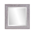 Warm Gray Faux Wood Square Mirror  Warm Home View
