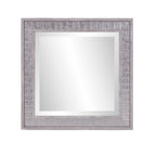 Warm Gray Faux Wood Square Mirror  Warm Home View