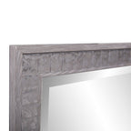 Warm Gray Faux Wood Square Mirror  Warm Home View