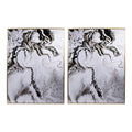 Set of Two White Framed Art  Warm Home View