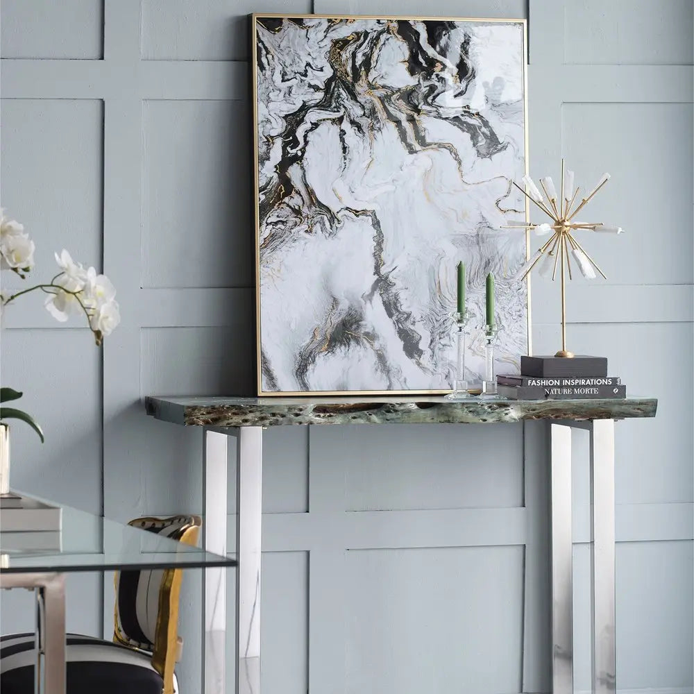 Set of Two White Framed Art  Warm Home View