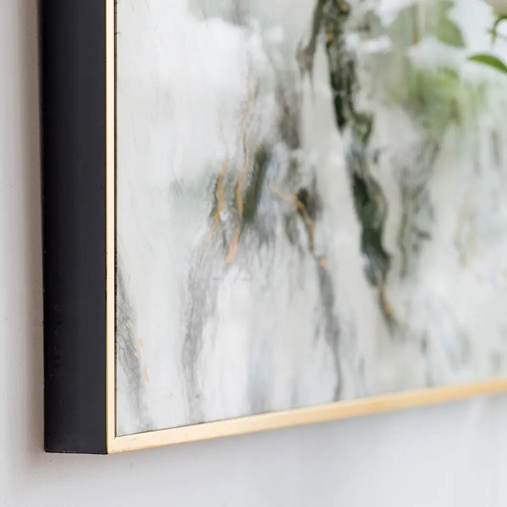 Set of Two White Framed Art  Warm Home View