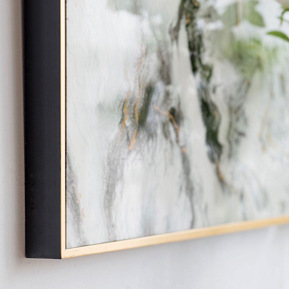 Set of Two White Framed Art  Warm Home View