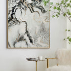 Set of Two White Framed Art  Warm Home View