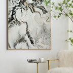 Set of Two White Framed Art  Warm Home View