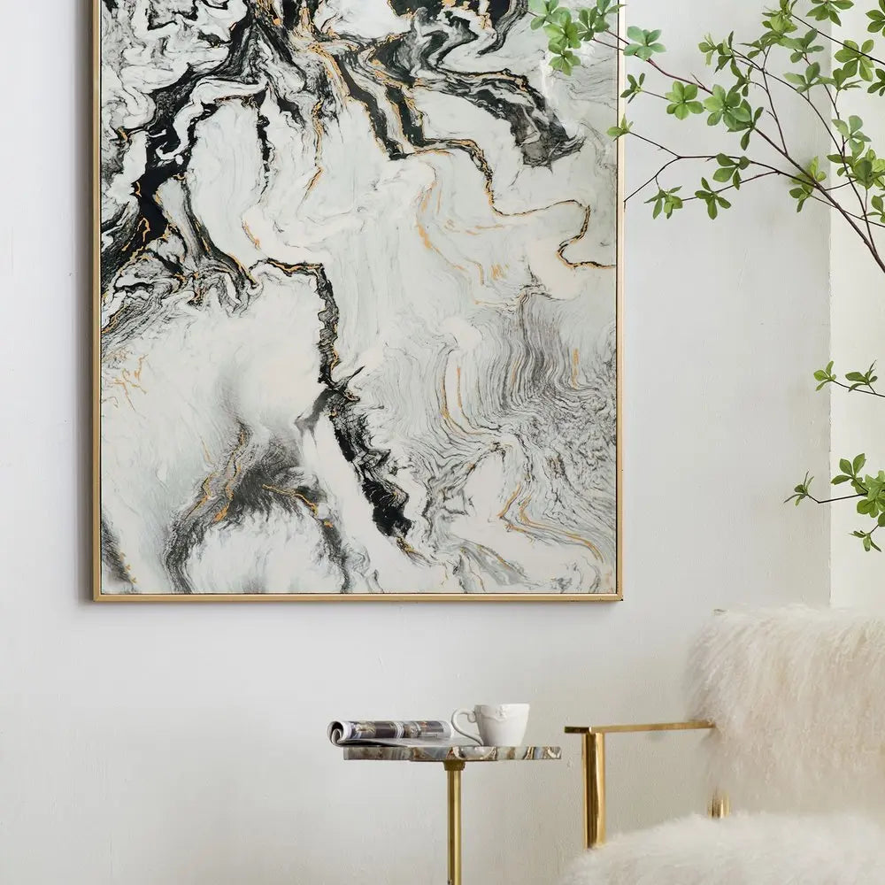 Set of Two White Framed Art  Warm Home View