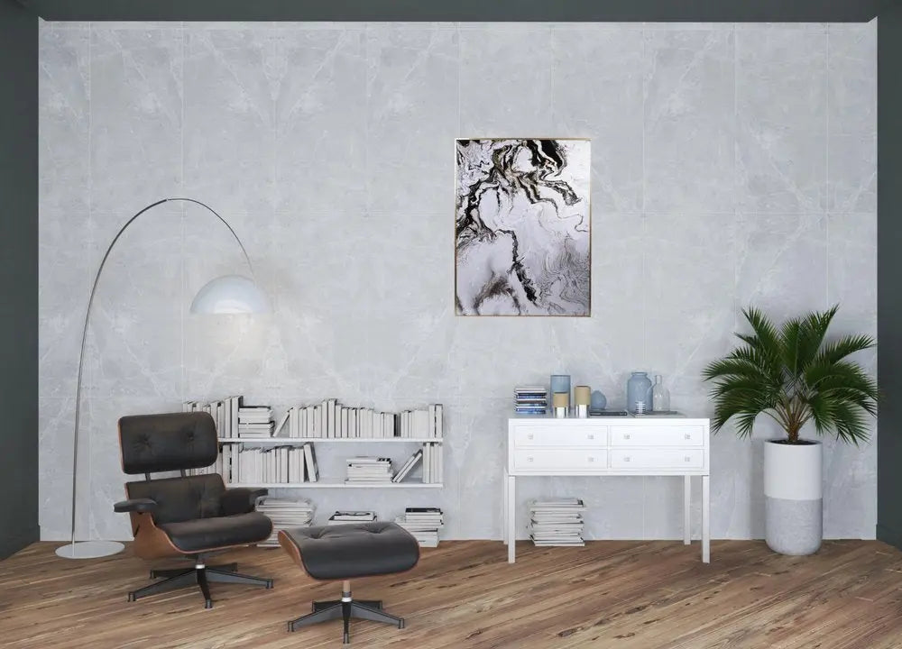 Set of Two White Framed Art  Warm Home View