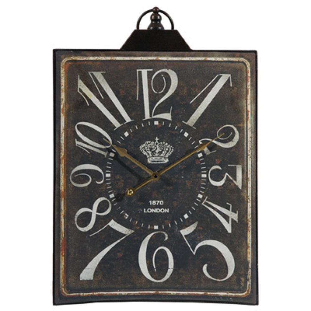 Vintage Style Black and White Iron Wall Clock  Warm Home View