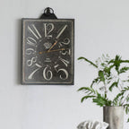 Vintage Style Black and White Iron Wall Clock  Warm Home View