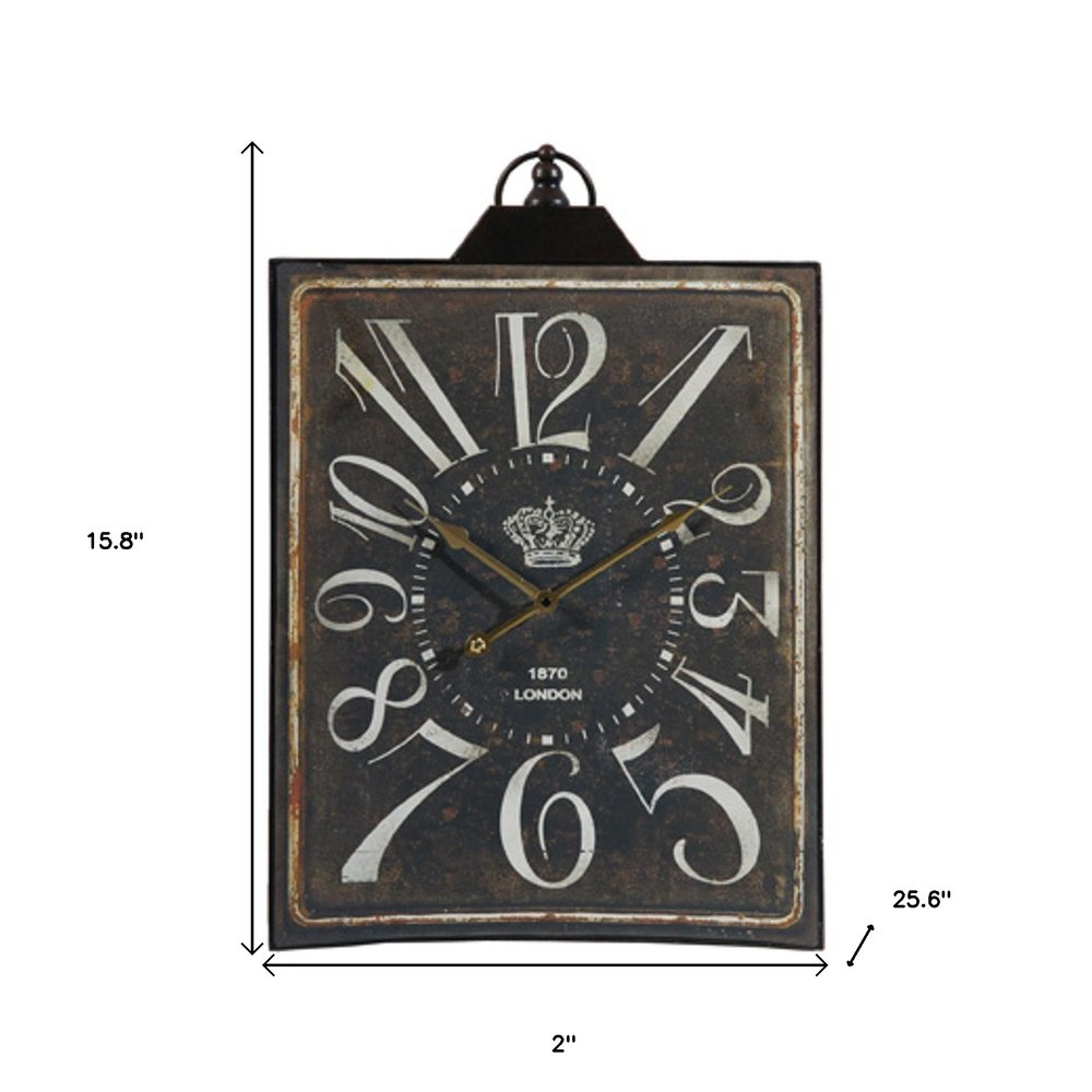 Vintage Style Black and White Iron Wall Clock  Warm Home View