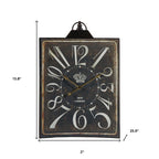 Vintage Style Black and White Iron Wall Clock  Warm Home View