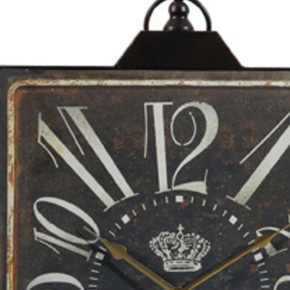 Vintage Style Black and White Iron Wall Clock  Warm Home View