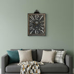 Vintage Style Black and White Iron Wall Clock  Warm Home View