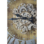 32" Gold And Silver Metal Analog Distressed Square Wall Clock  Warm Home View