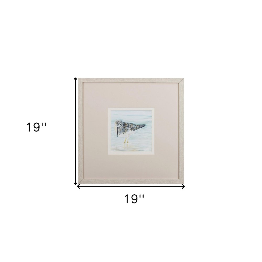 Set of Two Sandpipers Watercolor Wall Art  Warm Home View