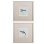 Set of Two Sandpipers Watercolor Wall Art  Warm Home View