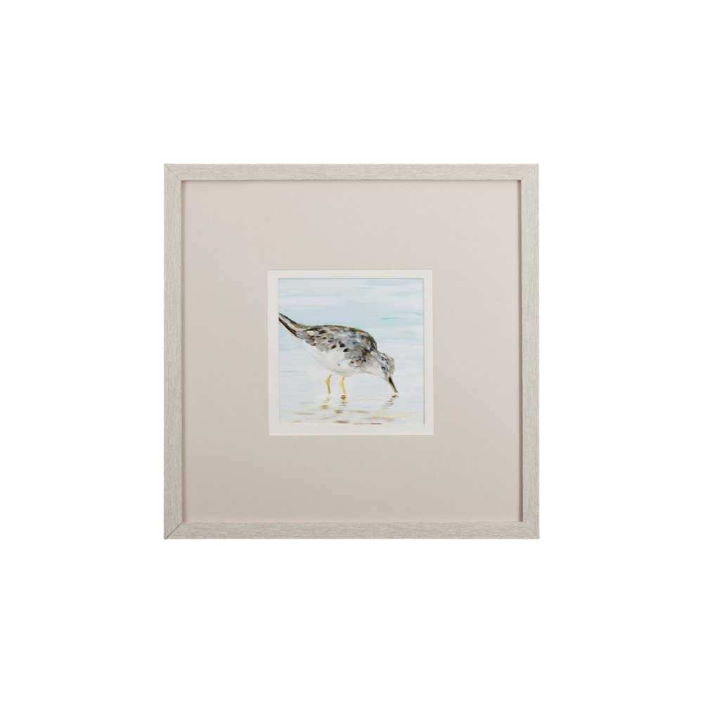 Set of Two Sandpipers Watercolor Wall Art  Warm Home View