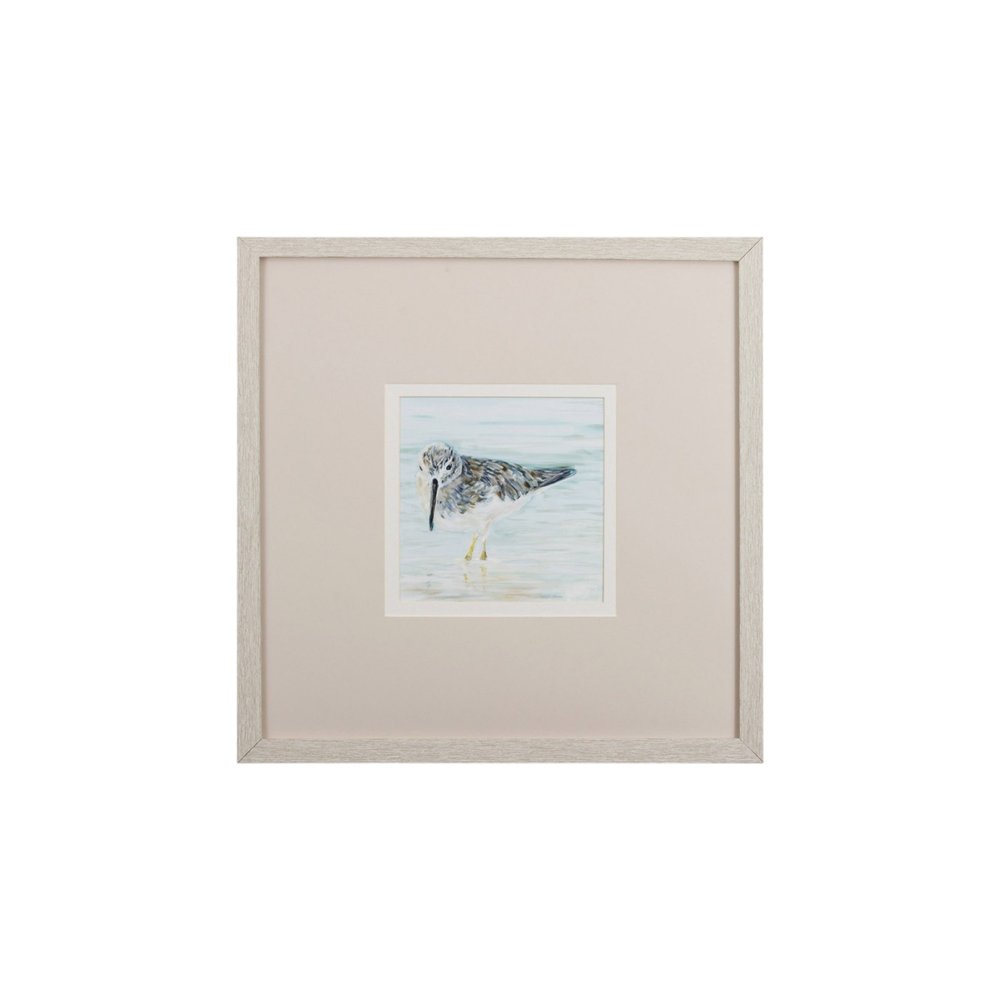 Set of Two Sandpipers Watercolor Wall Art  Warm Home View