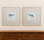 Set of Two Sandpipers Watercolor Wall Art  Warm Home View