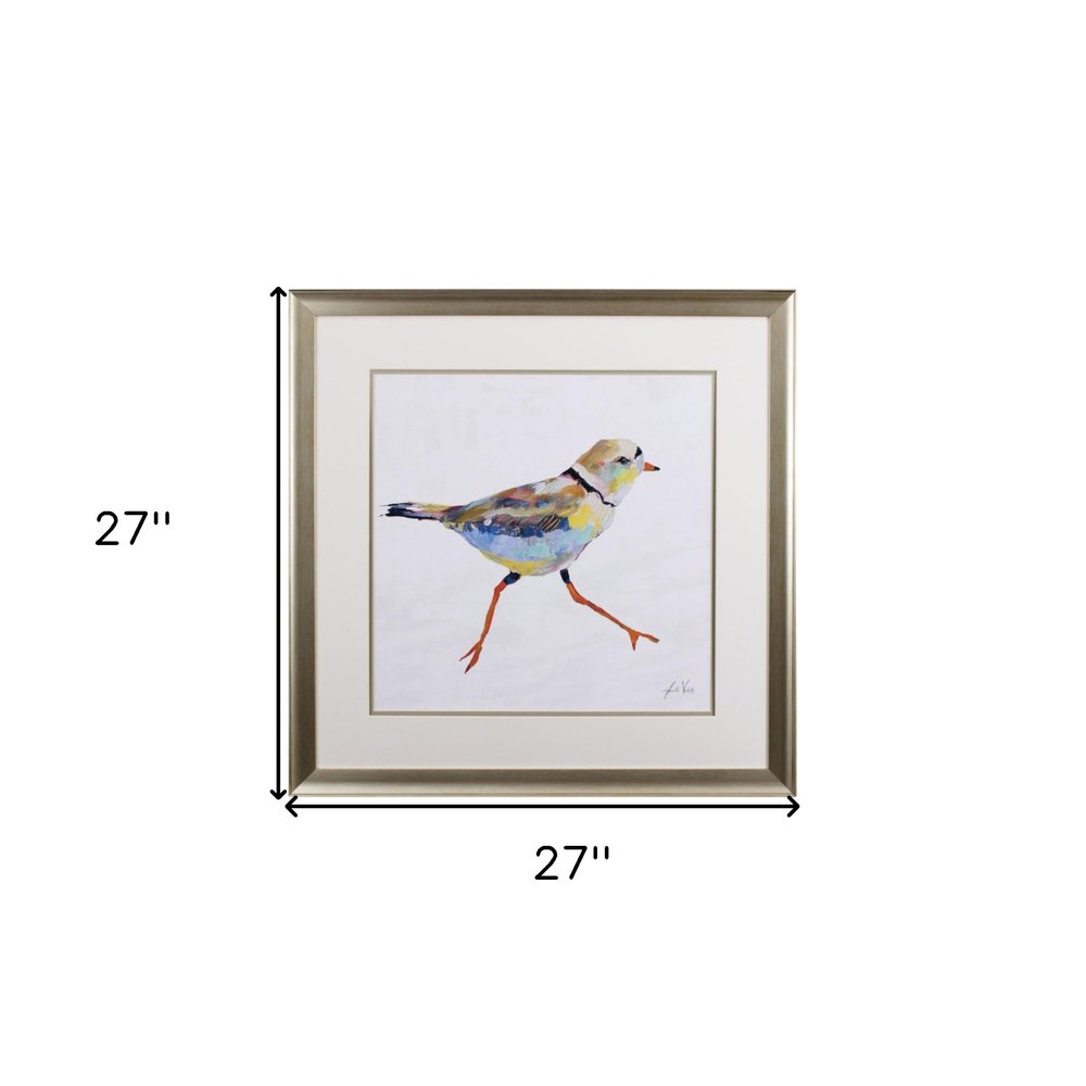 Set of Two Colorful Beach Birds Wall Art  Warm Home View
