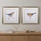 Set of Two Colorful Beach Birds Wall Art  Warm Home View