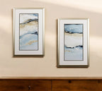 Set of Two Sandy Beach Abstract Wall Art  Warm Home View