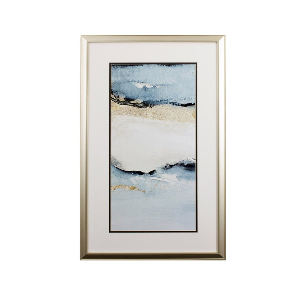 Set of Two Sandy Beach Abstract Wall Art  Warm Home View