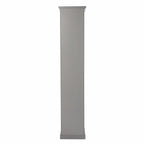 Gray Cornice Molding Curio with Glass Door  Warm Home View