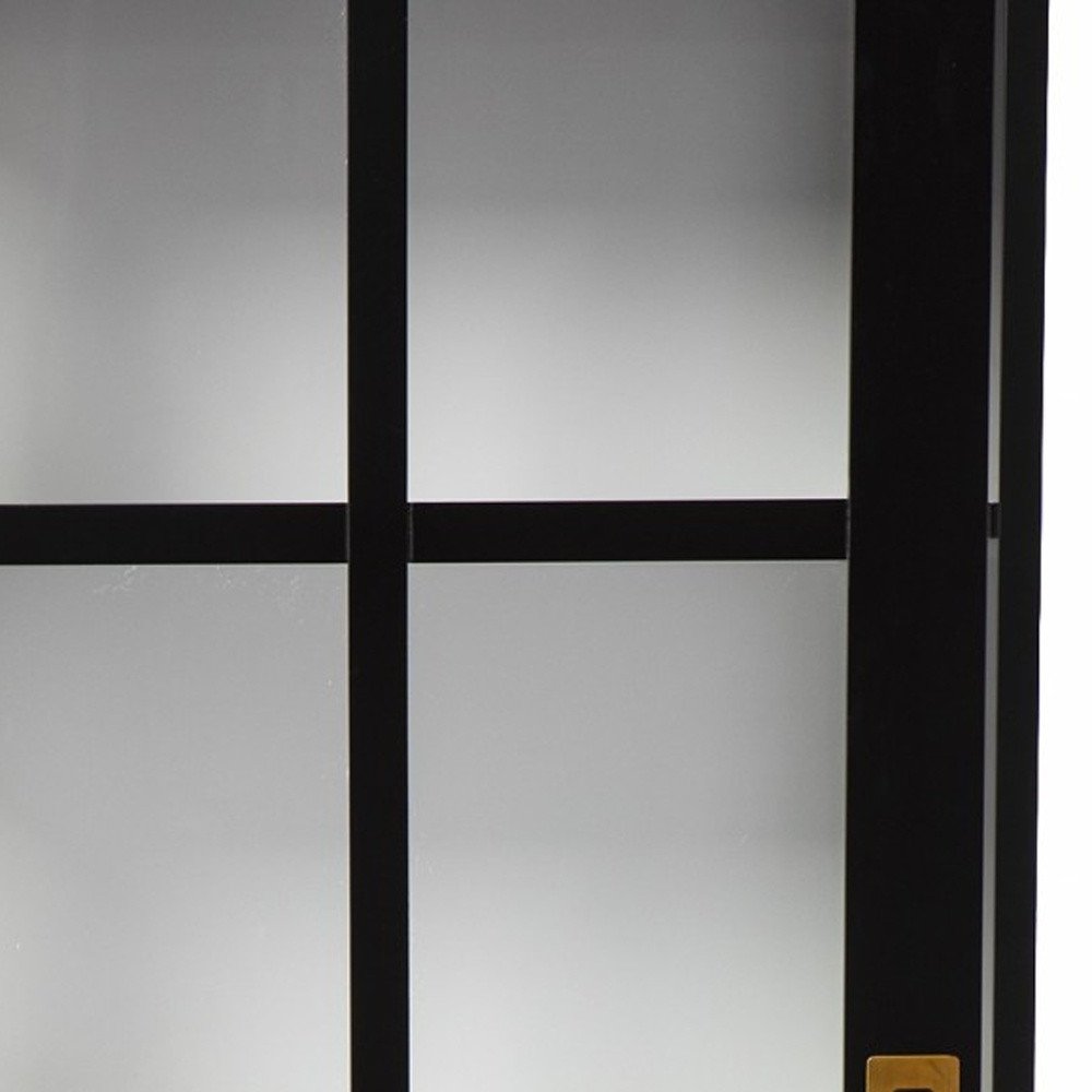 Dynasty Contemporary Black and White Tall Curio Cabinet  Warm Home View