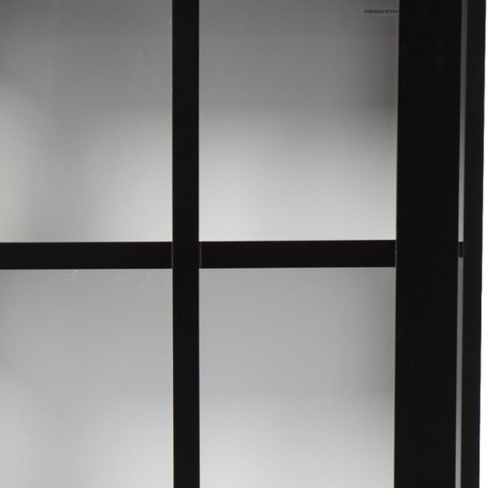 Dynasty Contemporary Black and White Tall Curio Cabinet  Warm Home View