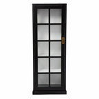 Dynasty Contemporary Black and White Tall Curio Cabinet  Warm Home View