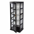 Dynasty Contemporary Black and White Tall Curio Cabinet  Warm Home View