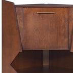 Cosmo Brown and Black Corner Bar Cabinet  Warm Home View