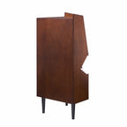 Cosmo Brown and Black Corner Bar Cabinet  Warm Home View